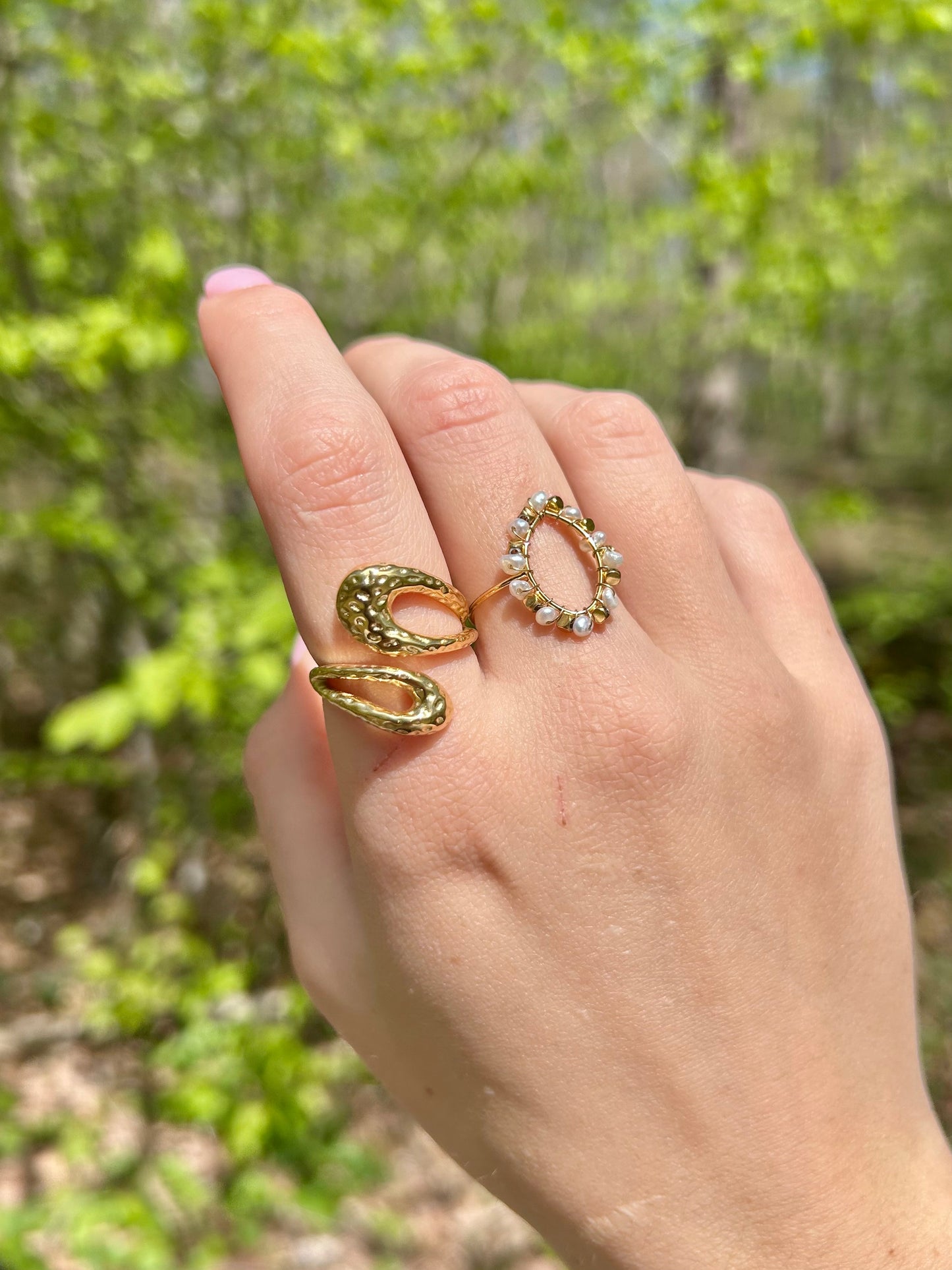 Bague Perles Naturelles