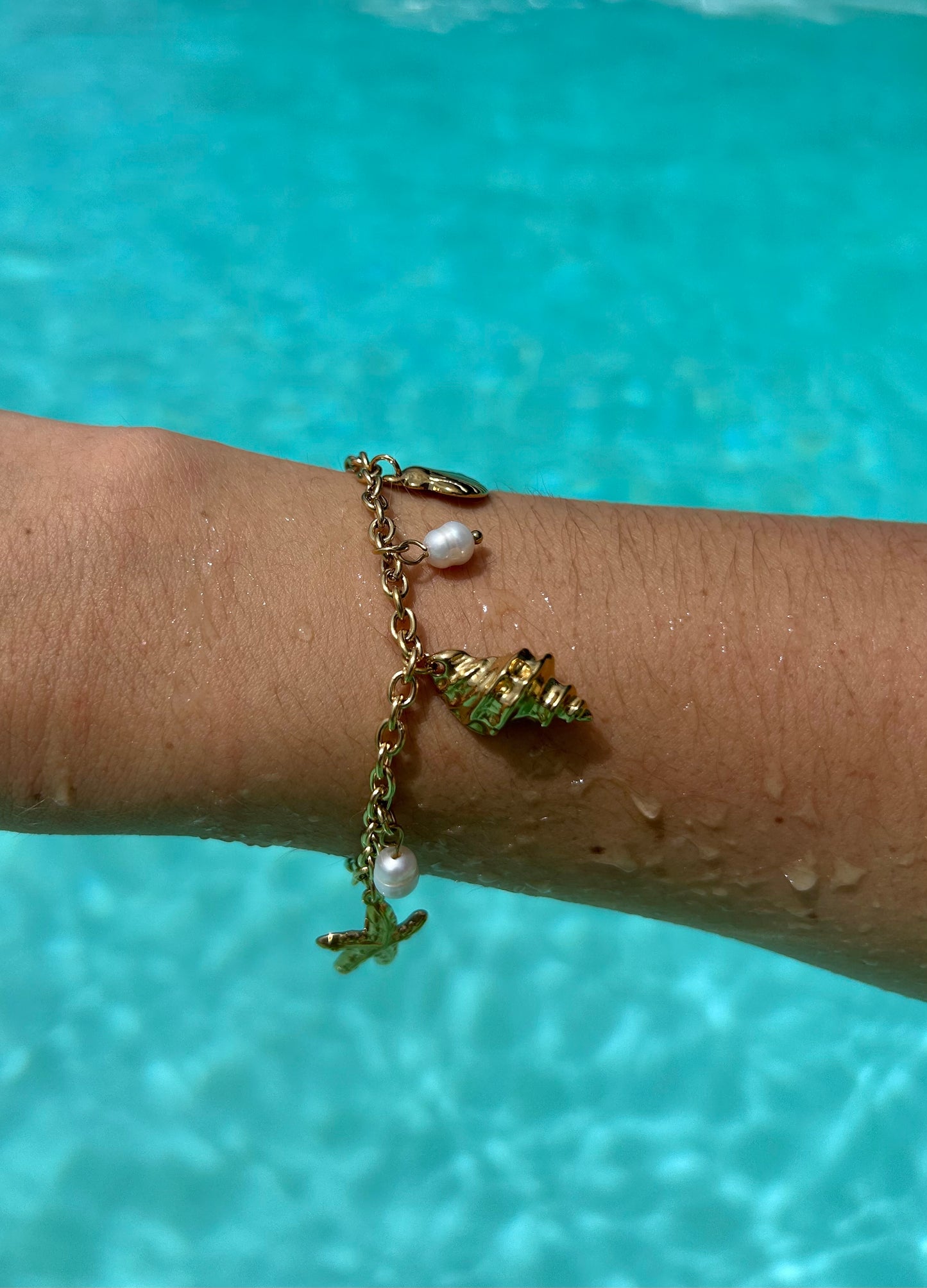 Bracelet breloques coquillage
