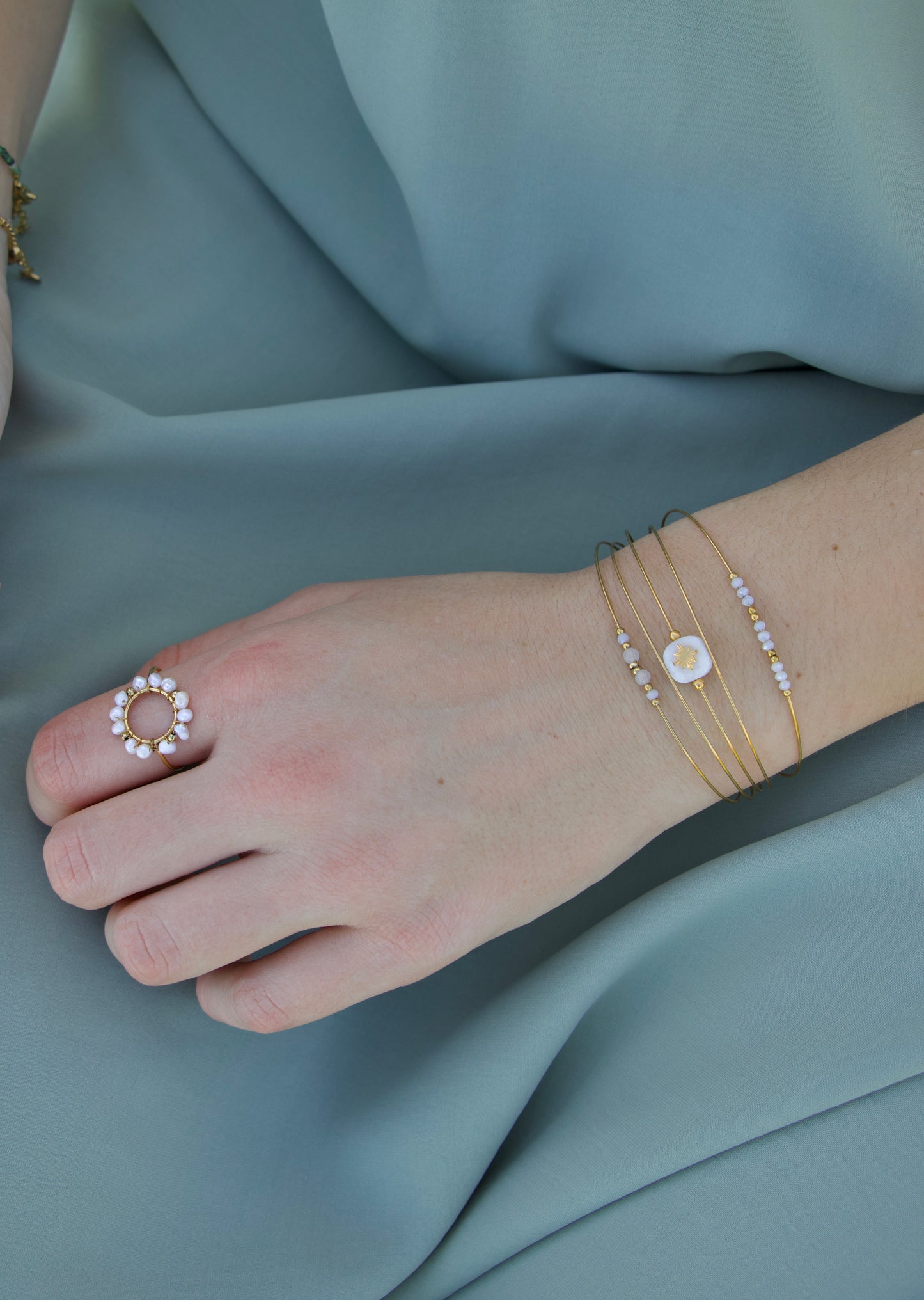 Bracelet jonc en pierre naturelle