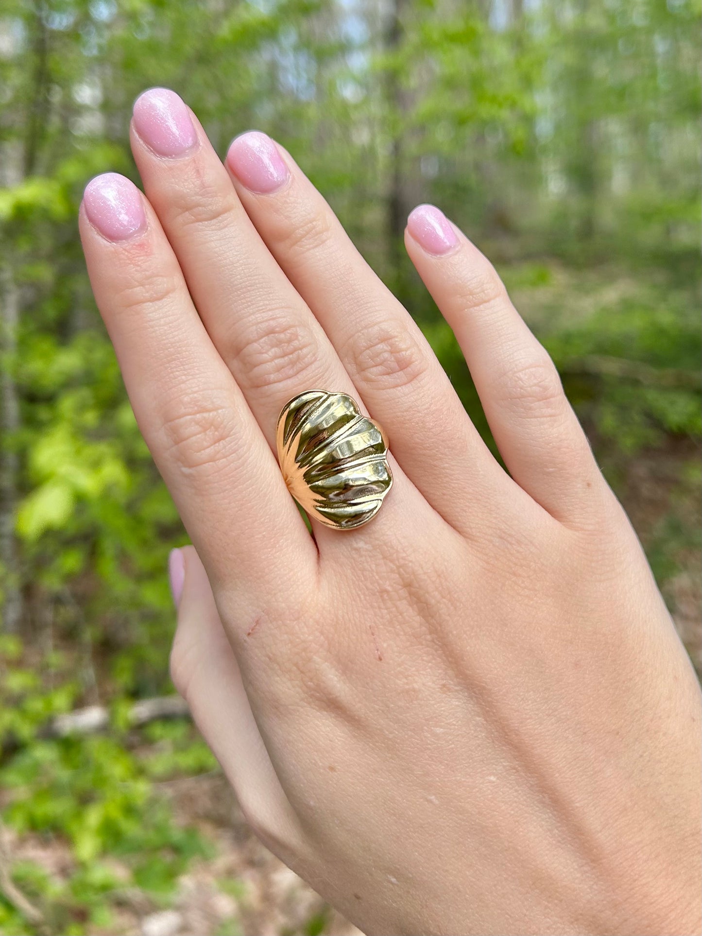 Bague Coquillage Doré