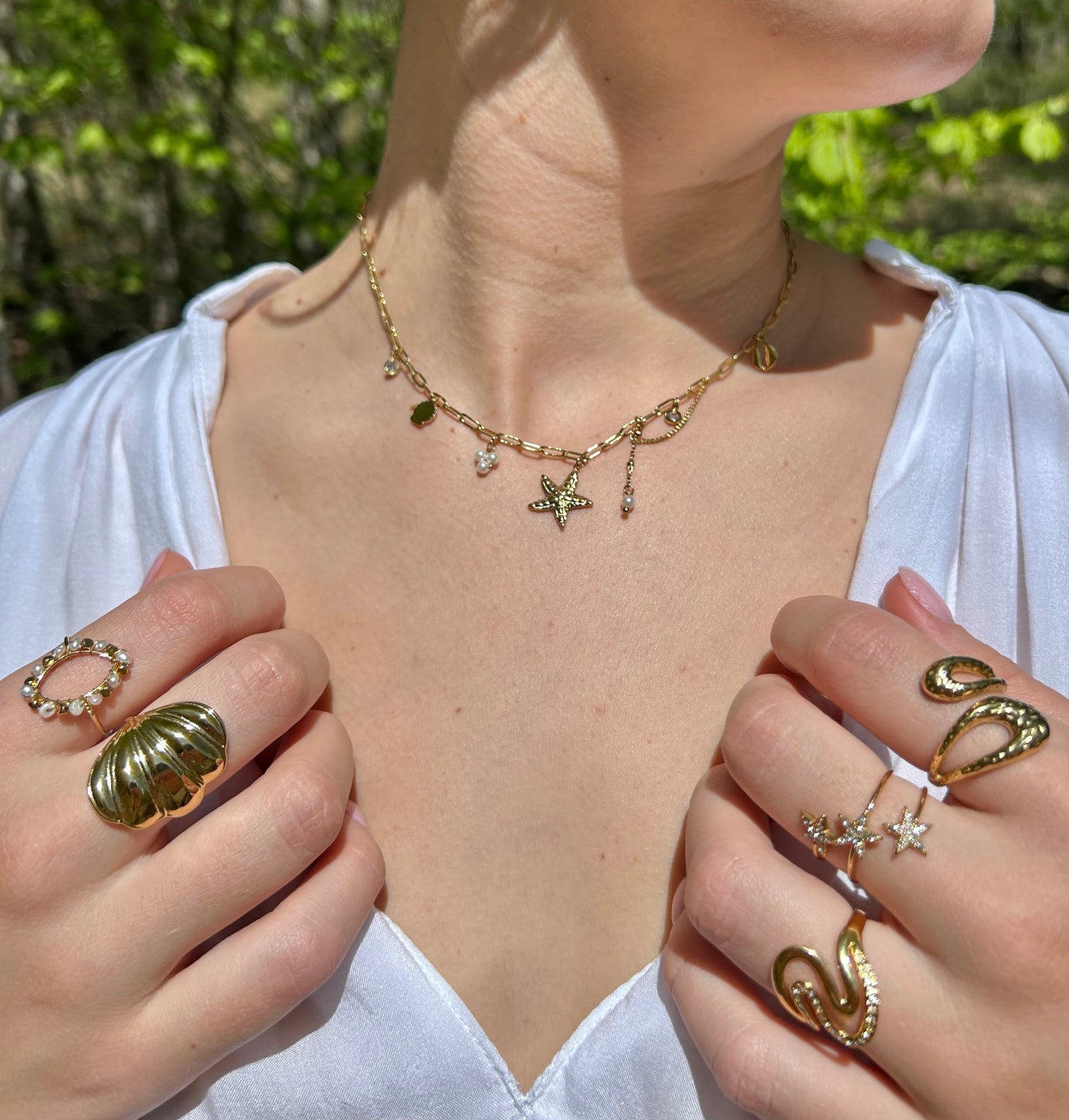 Collier breloques Océan