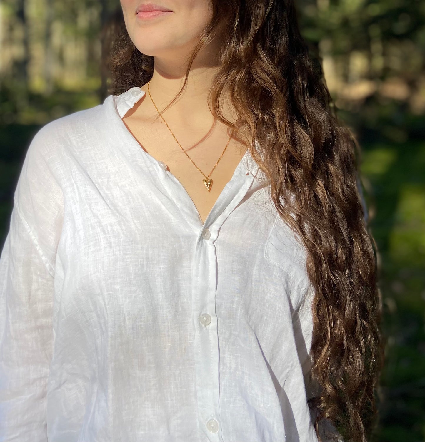 Collier avec cœur martelé