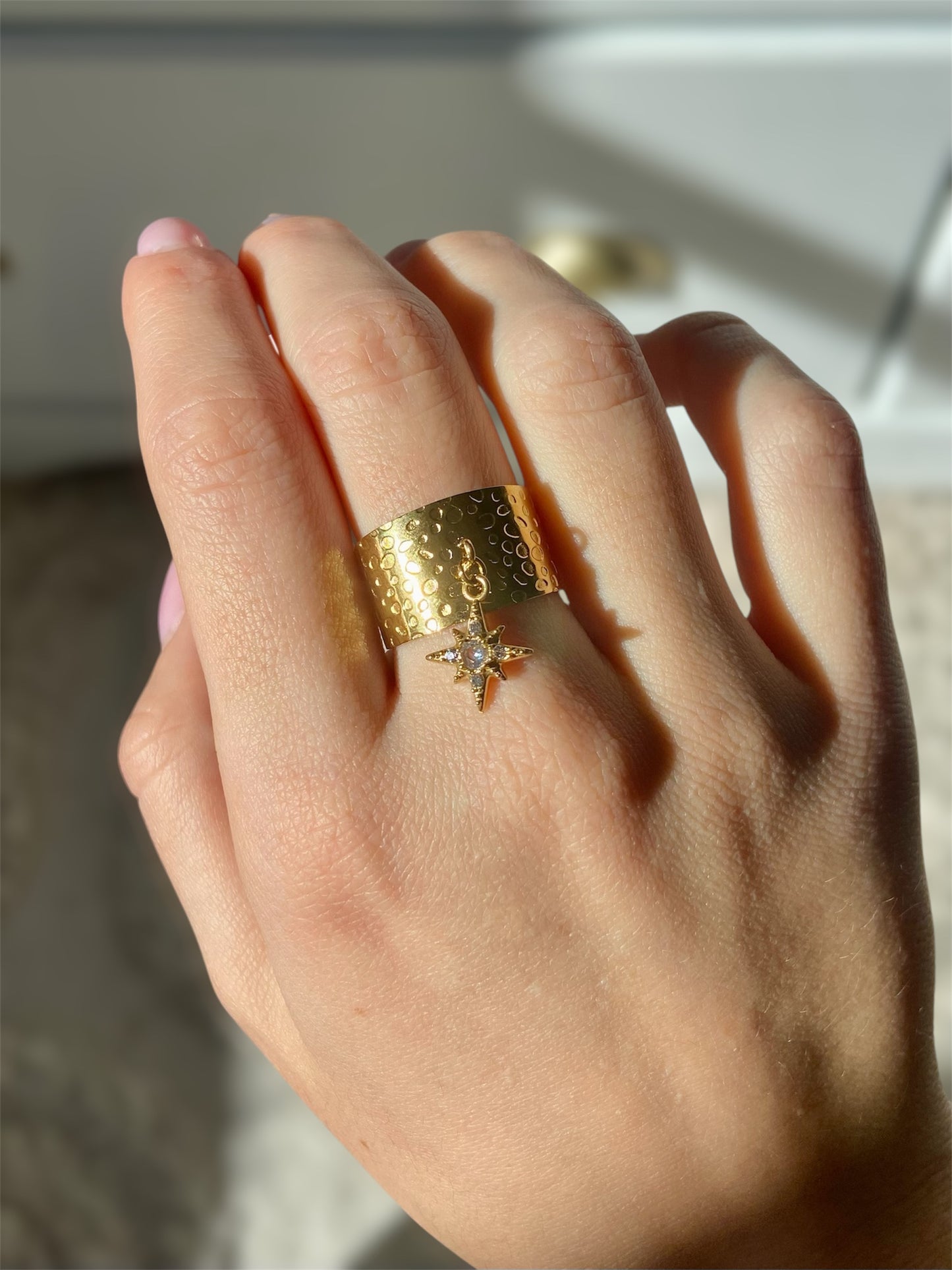 Bague breloque étoilée