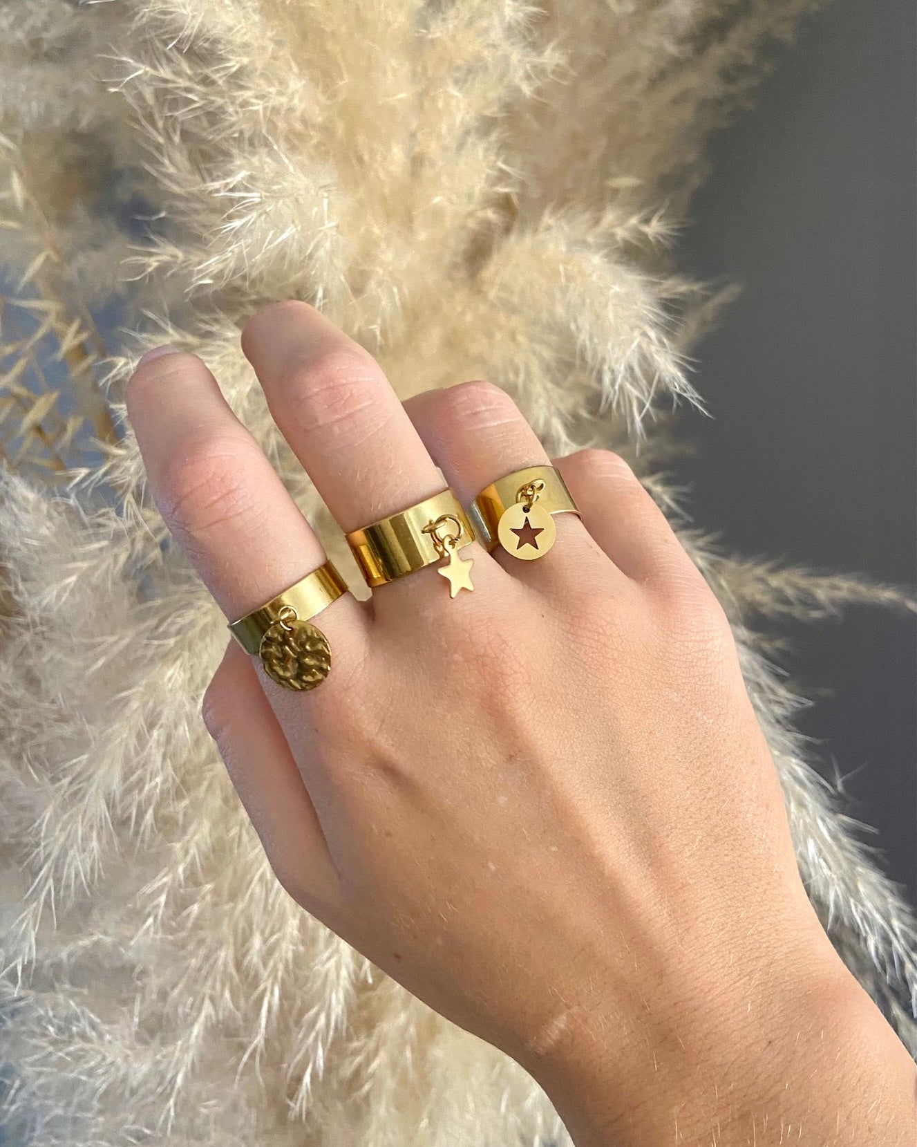 Bague breloque en acier inoxydable