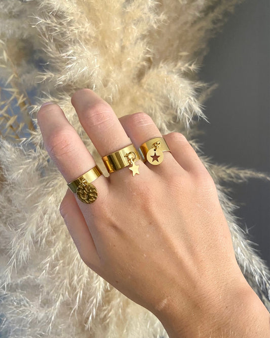 Bague breloque en acier inoxydable