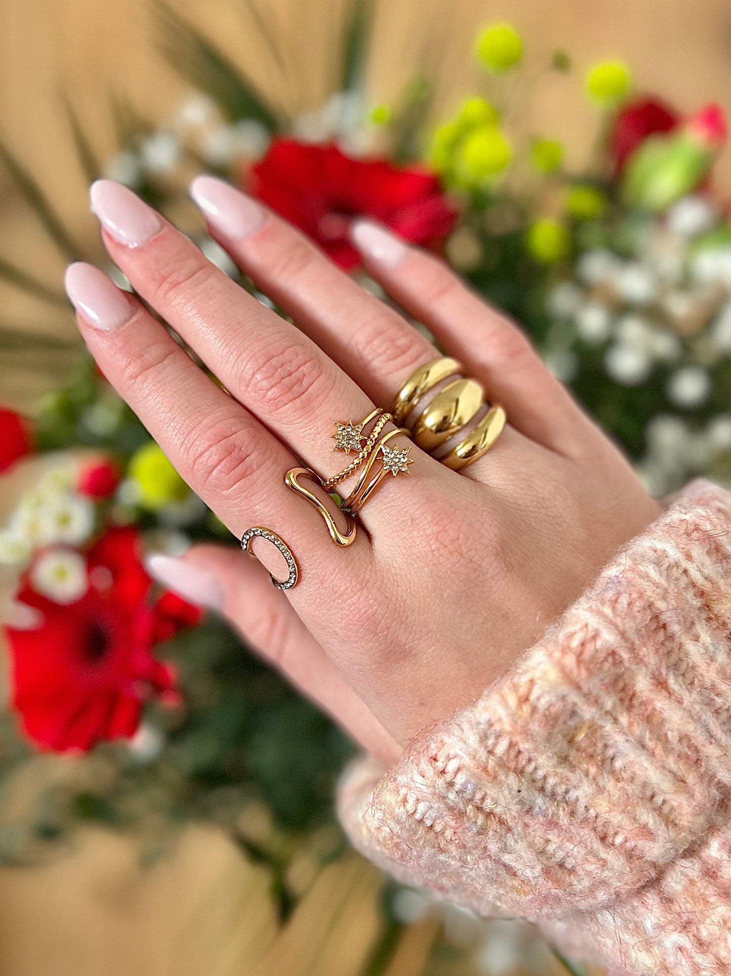 Bague double étoiles