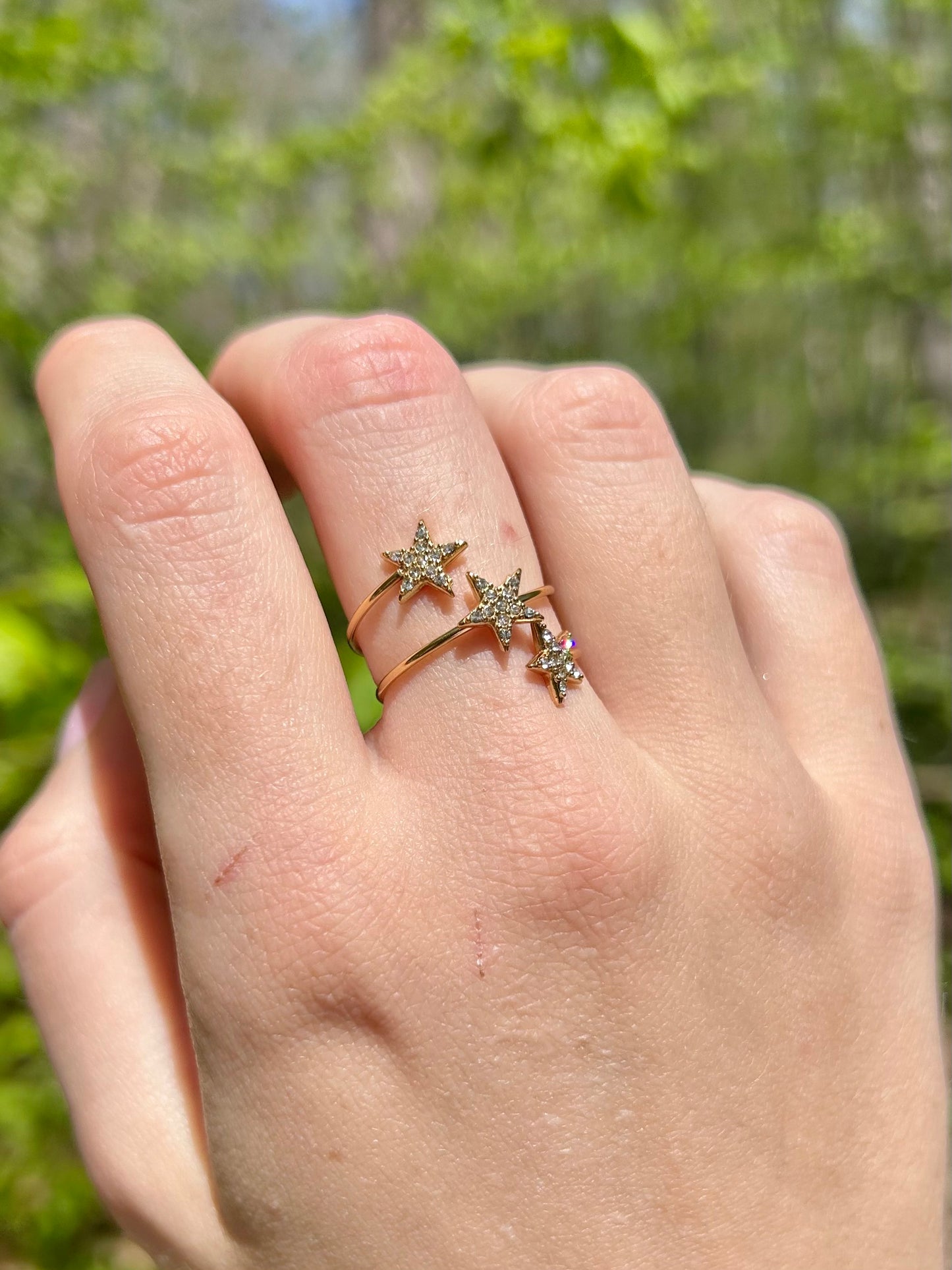 Bague triple étoile