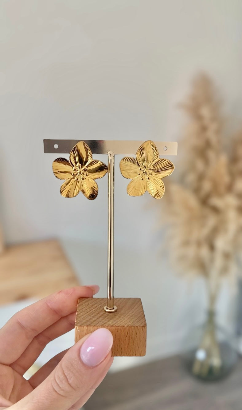 Boucles d’oreilles fleur