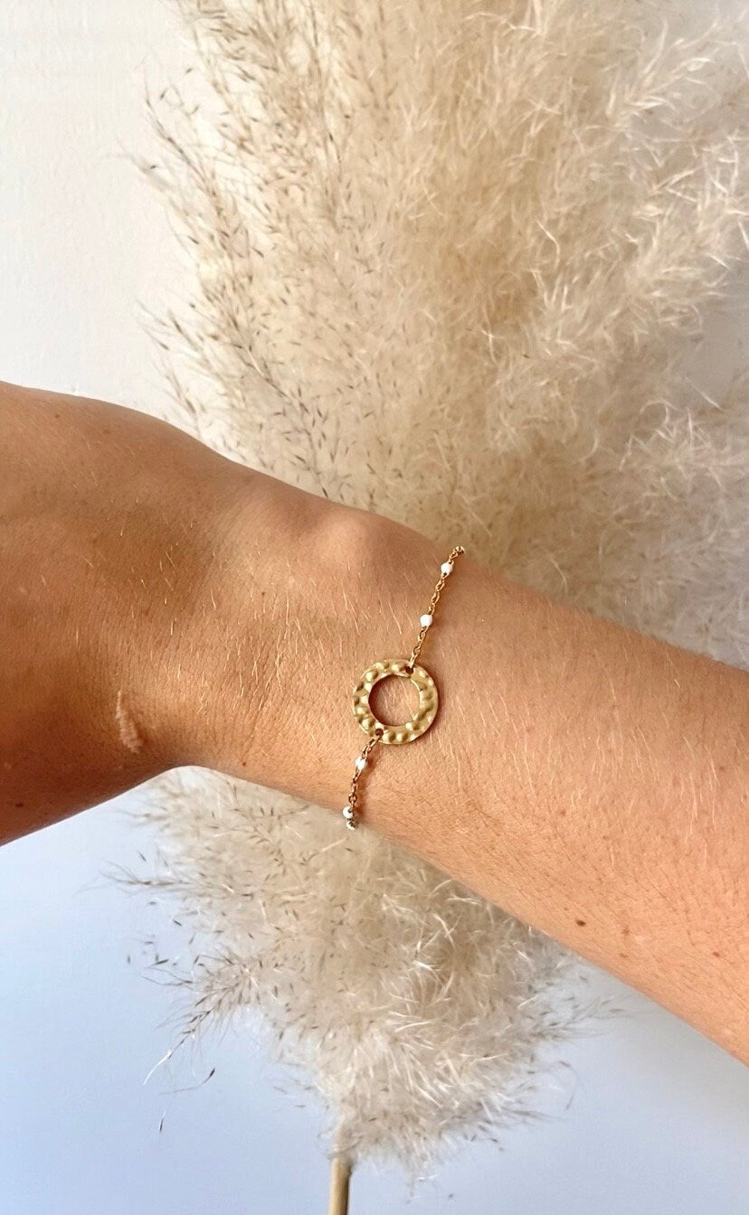 Bracelet rond martelée