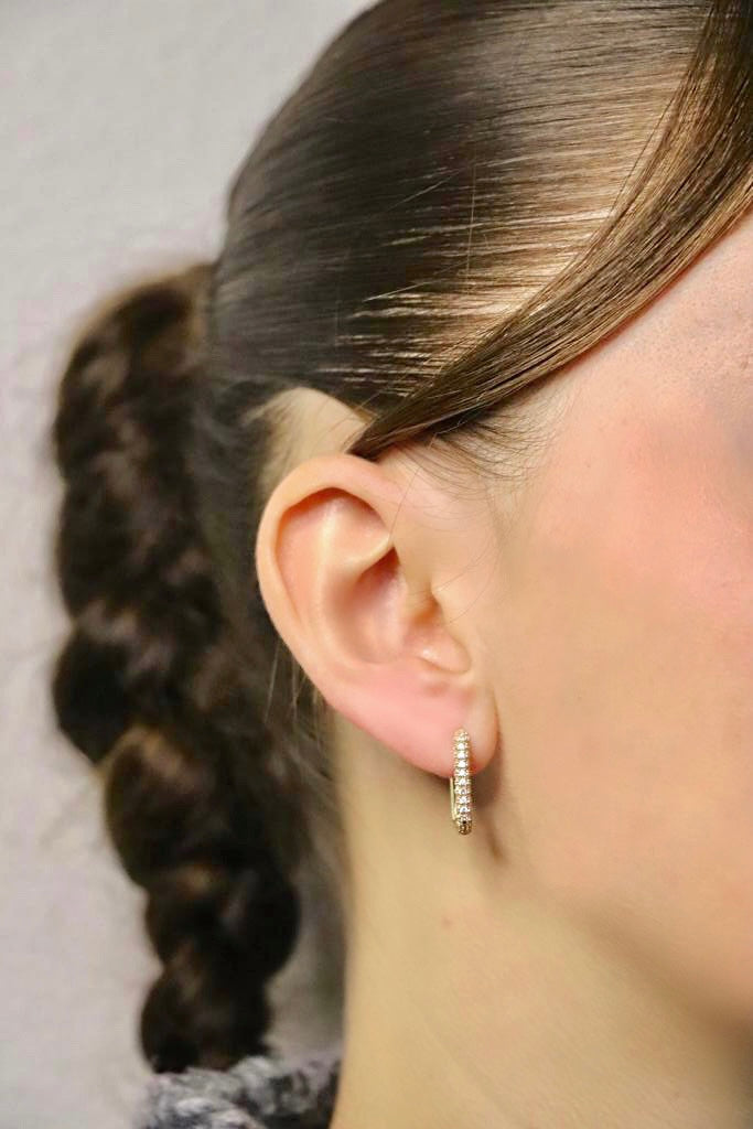 Boucles d’oreilles avec strass