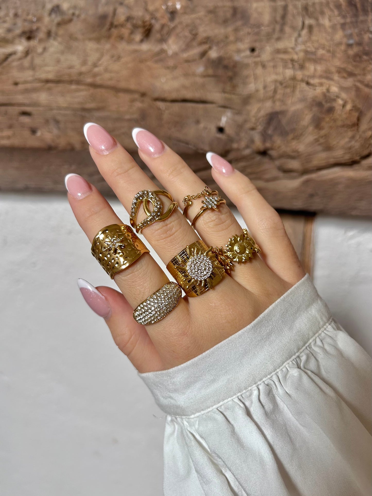 Bague épaisse martelée