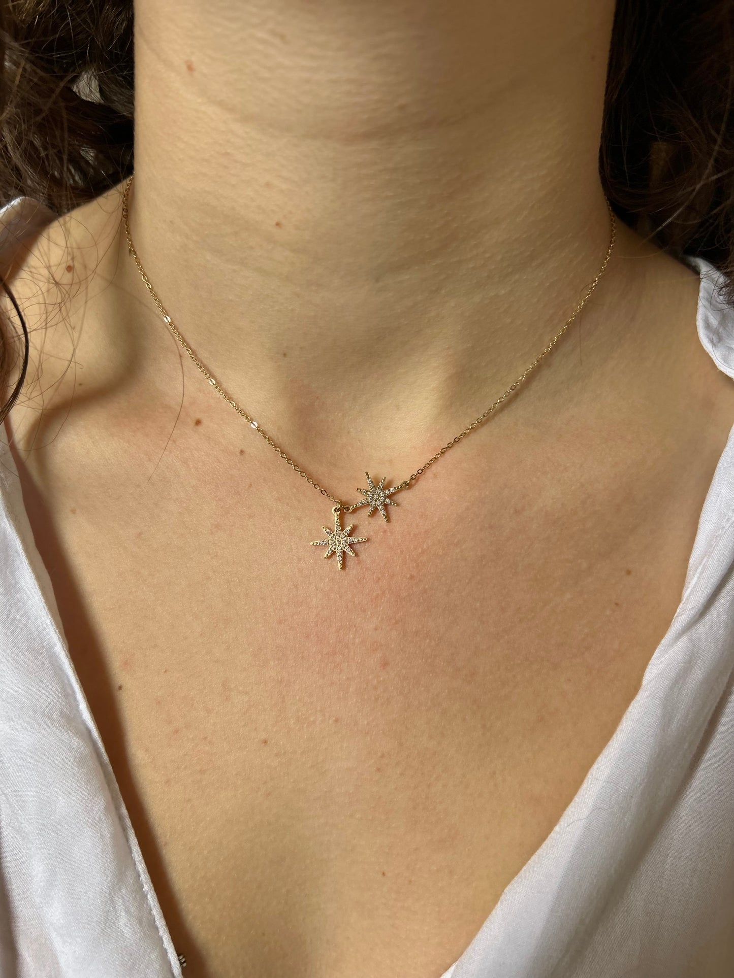 Collier double étoile