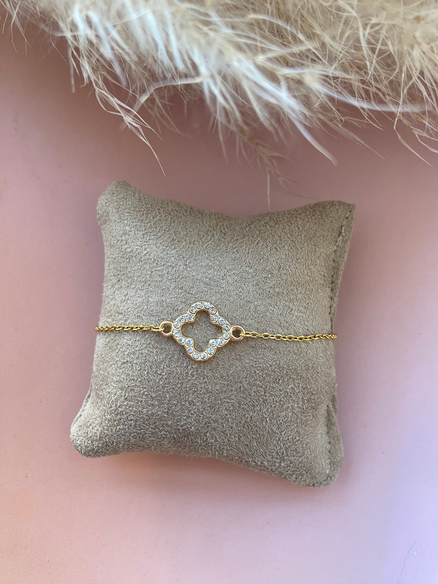 Bracelet trèfle brillant