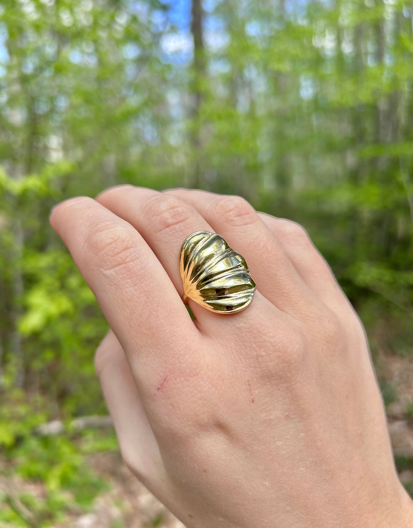 Bague Coquillage Doré