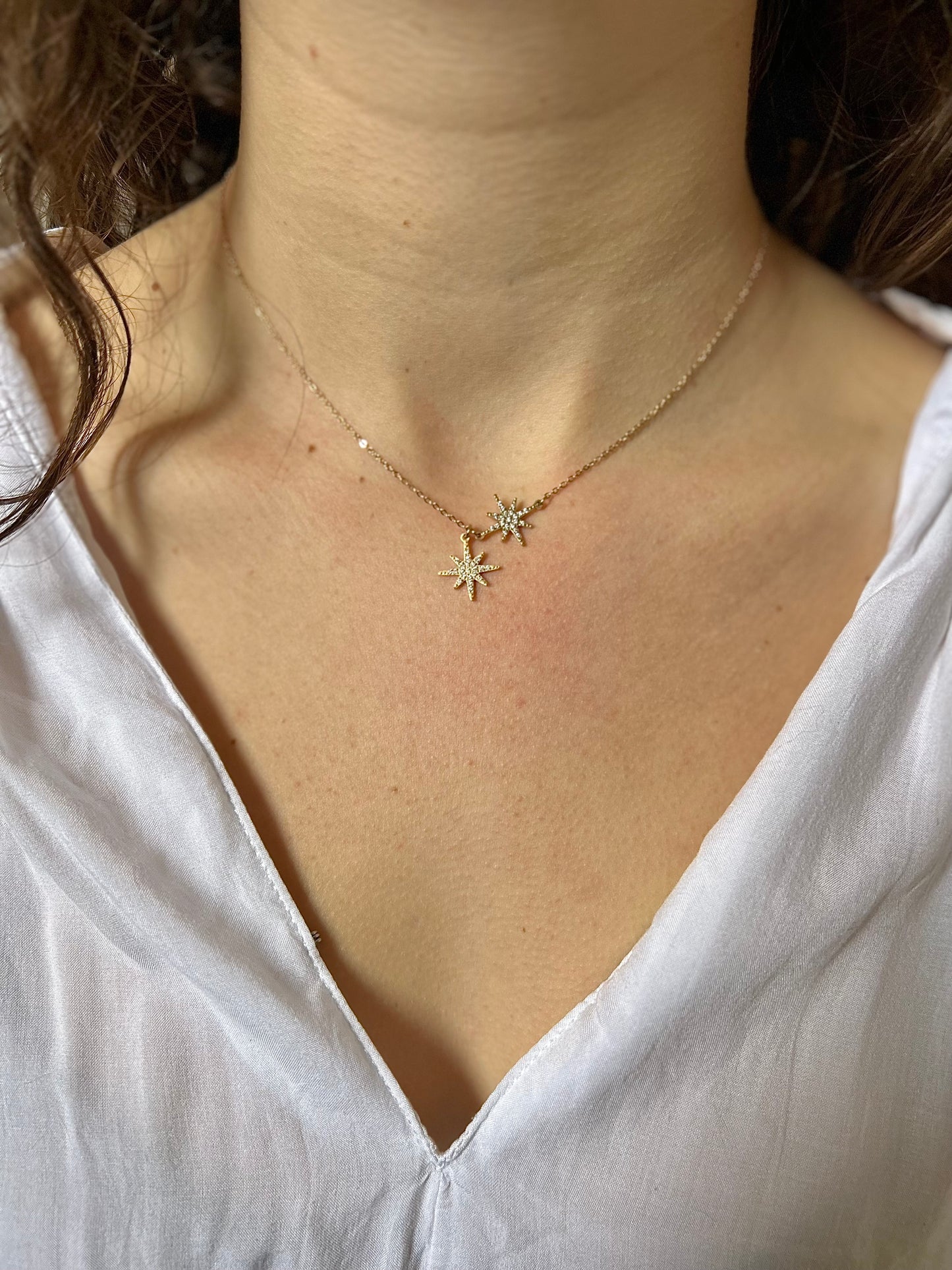 Collier double étoile