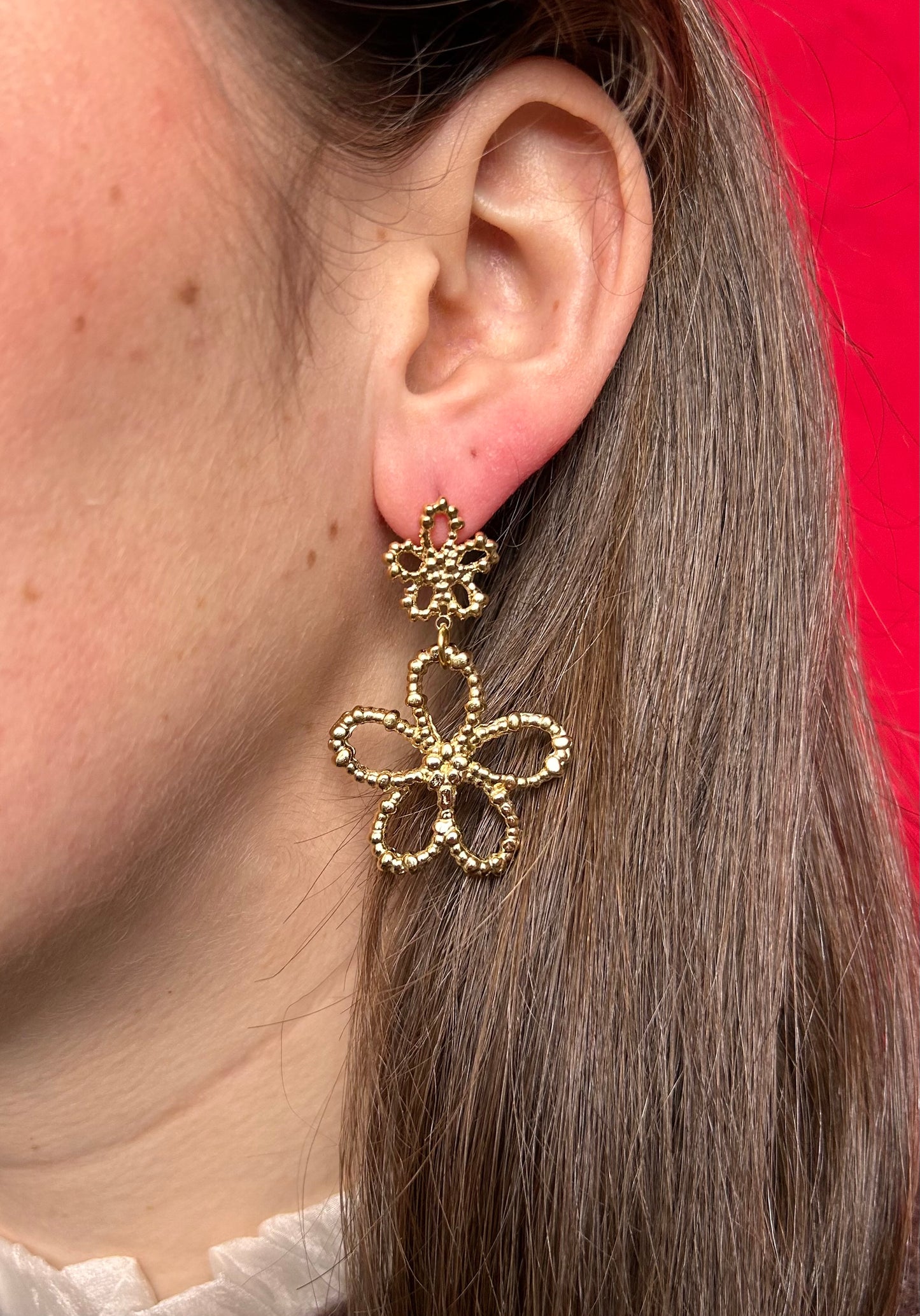 Boucles double fleurs