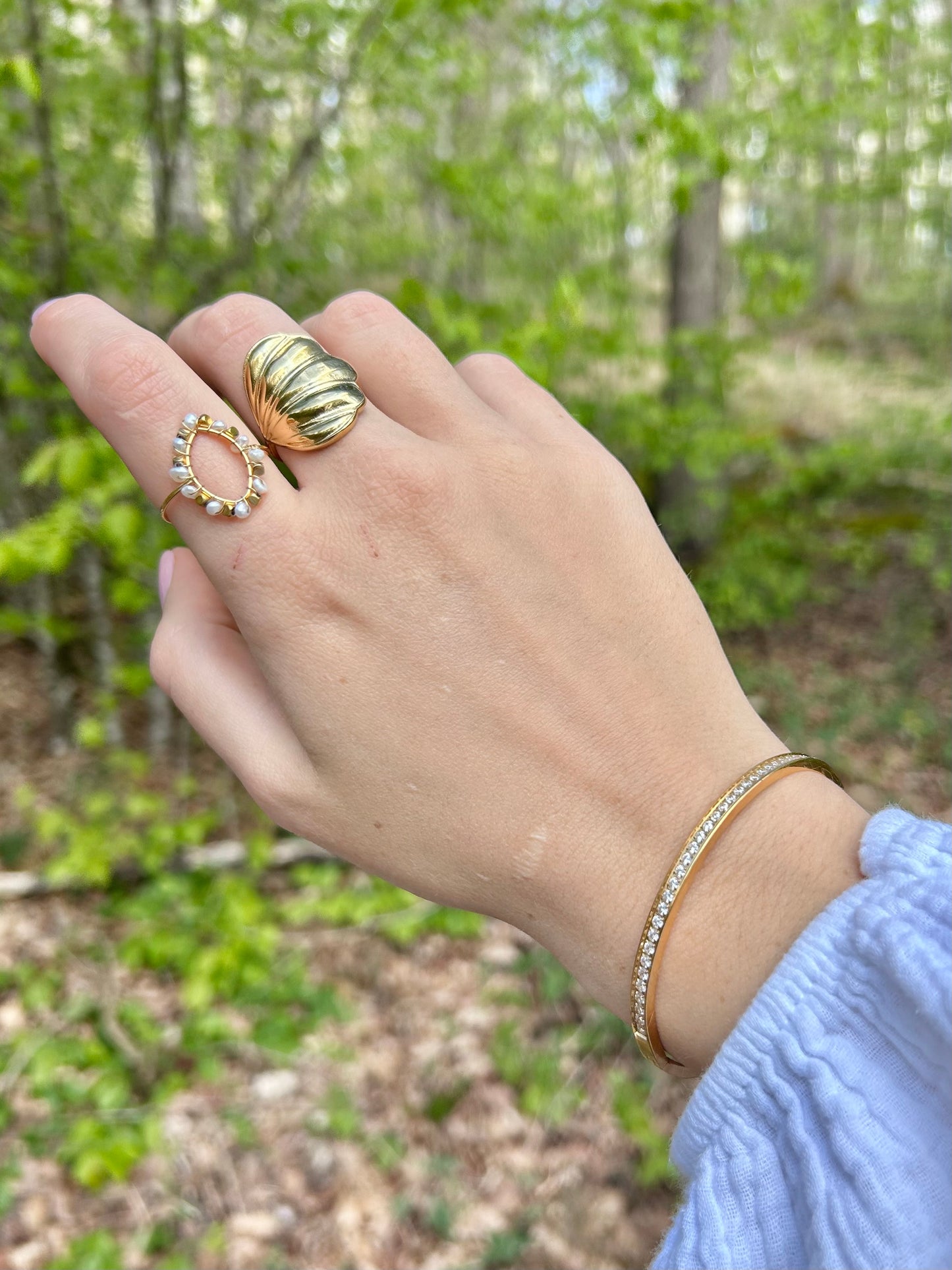 Bague Coquillage Doré