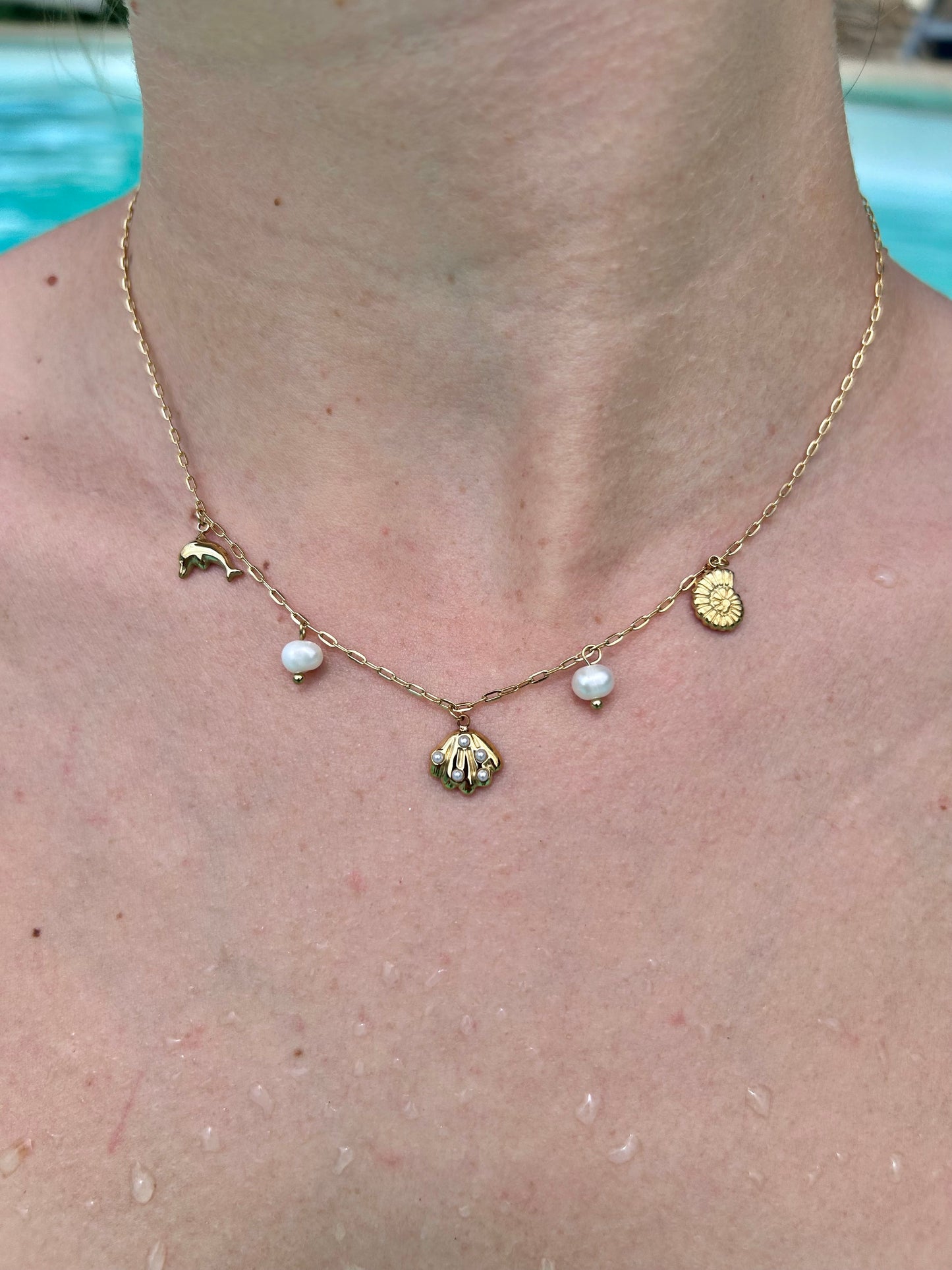 Collier petites breloques océan