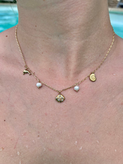 Collier petites breloques océan