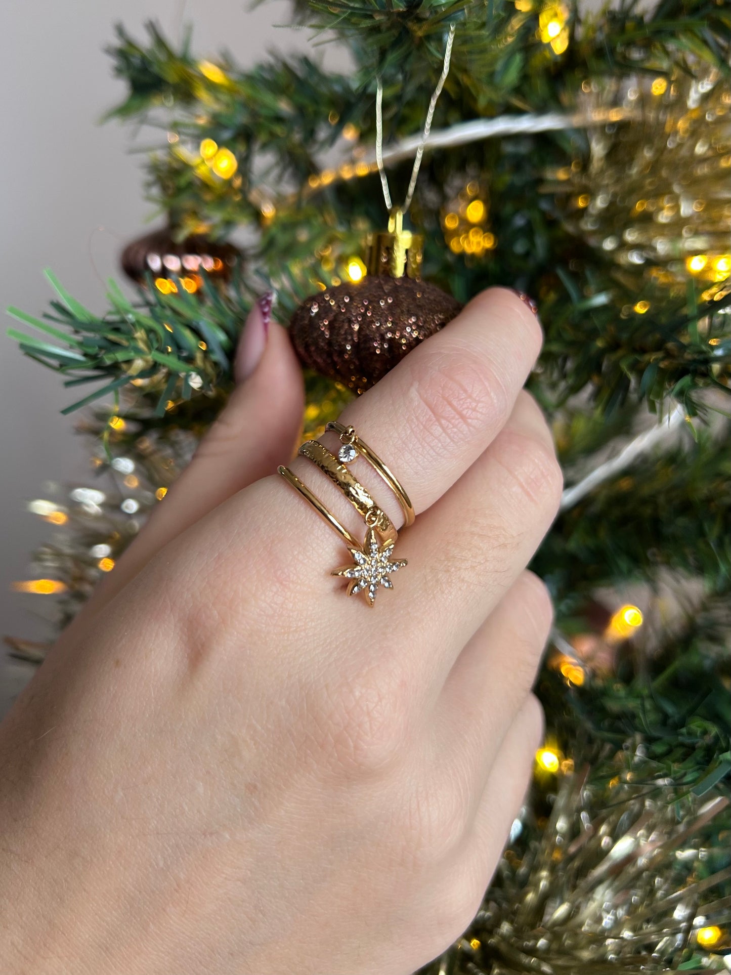 Bague charm étoilée