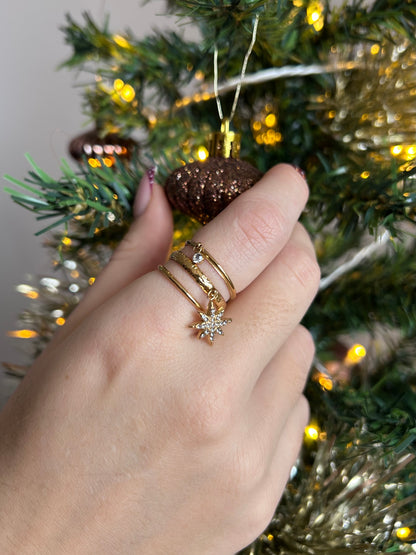 Bague charm étoilée