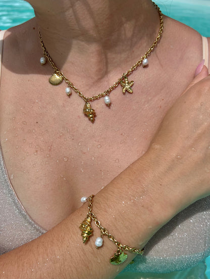 Bracelet breloques coquillage