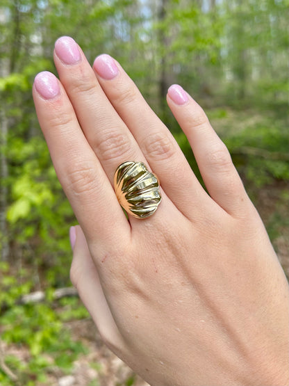 Bague Coquillage Doré