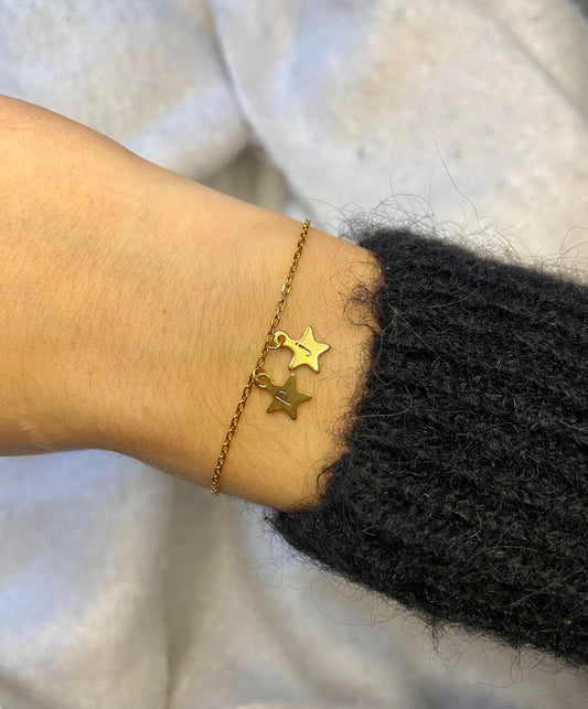 Bracelet étoiles estampée