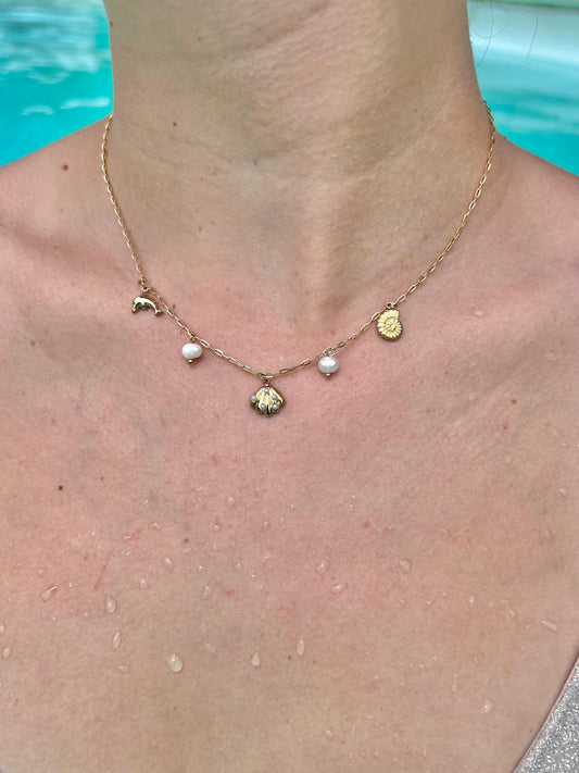 Collier petites breloques océan