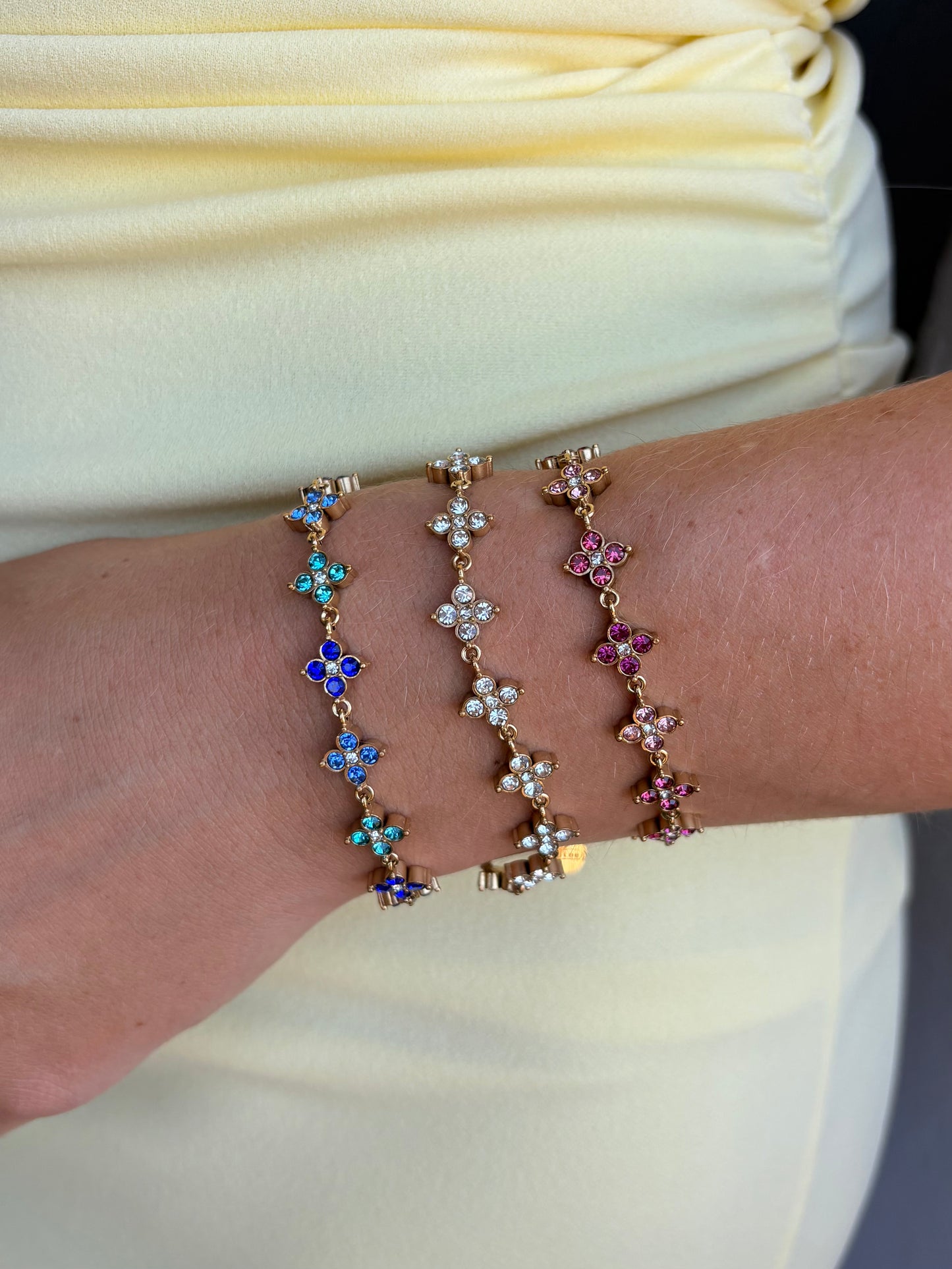 Bracelet trèfle coloré