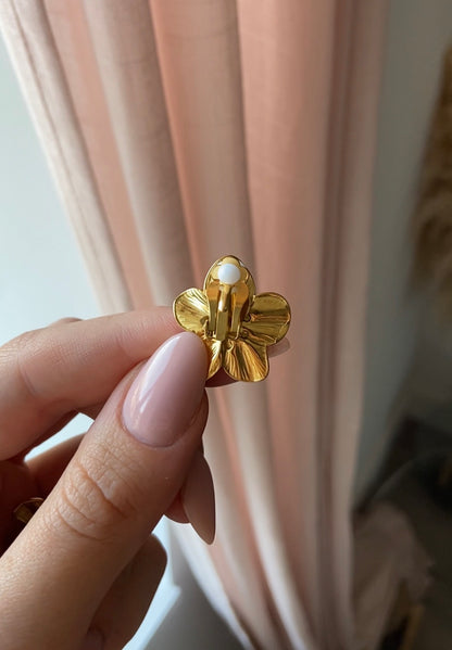 Boucles fleurs à clip