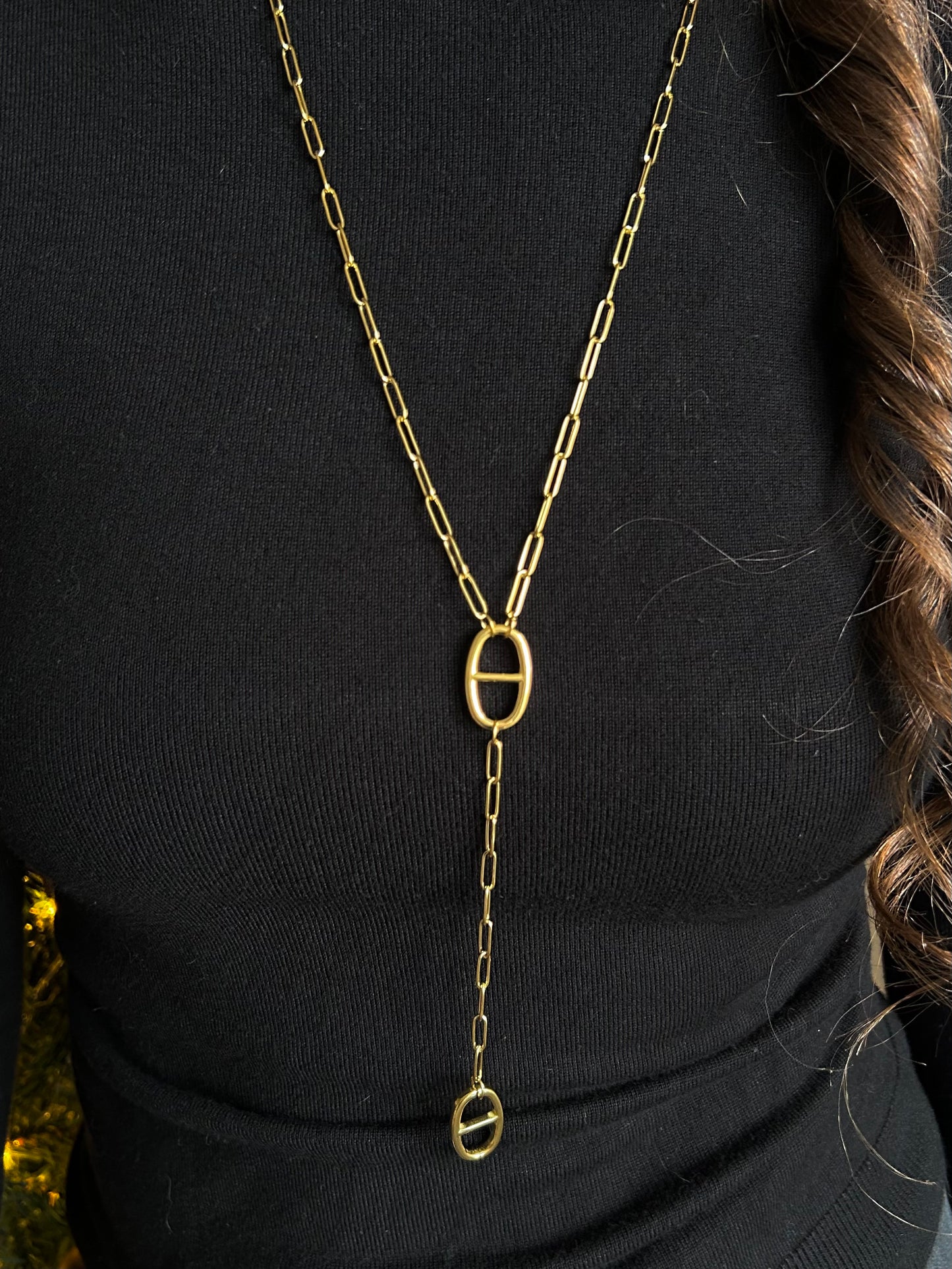 Sautoir y maille marine