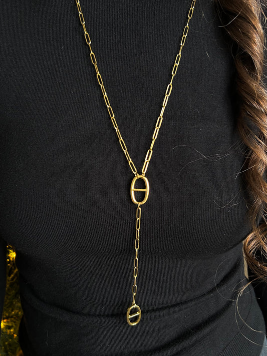 Sautoir y maille marine