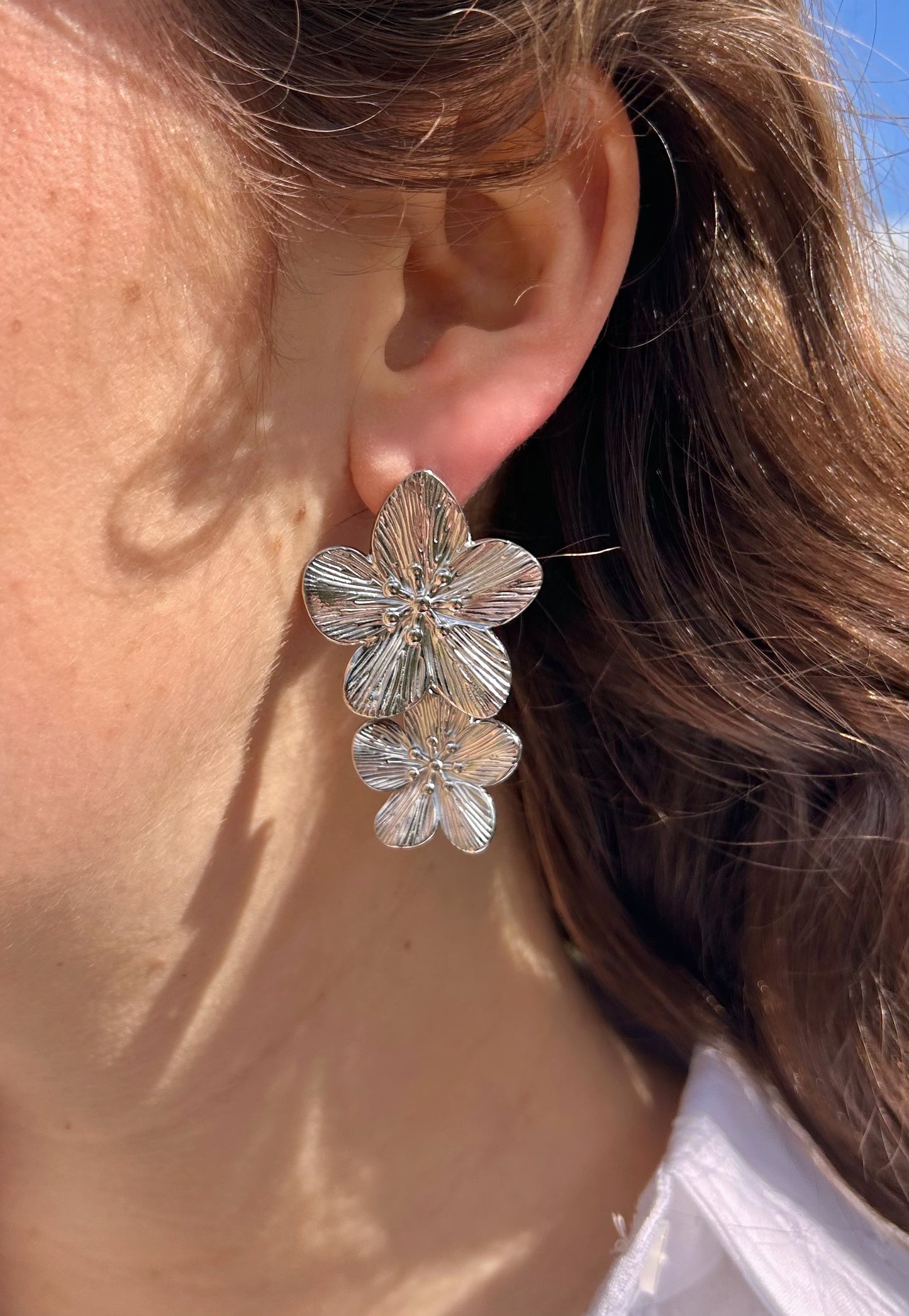 Boucles double fleurs