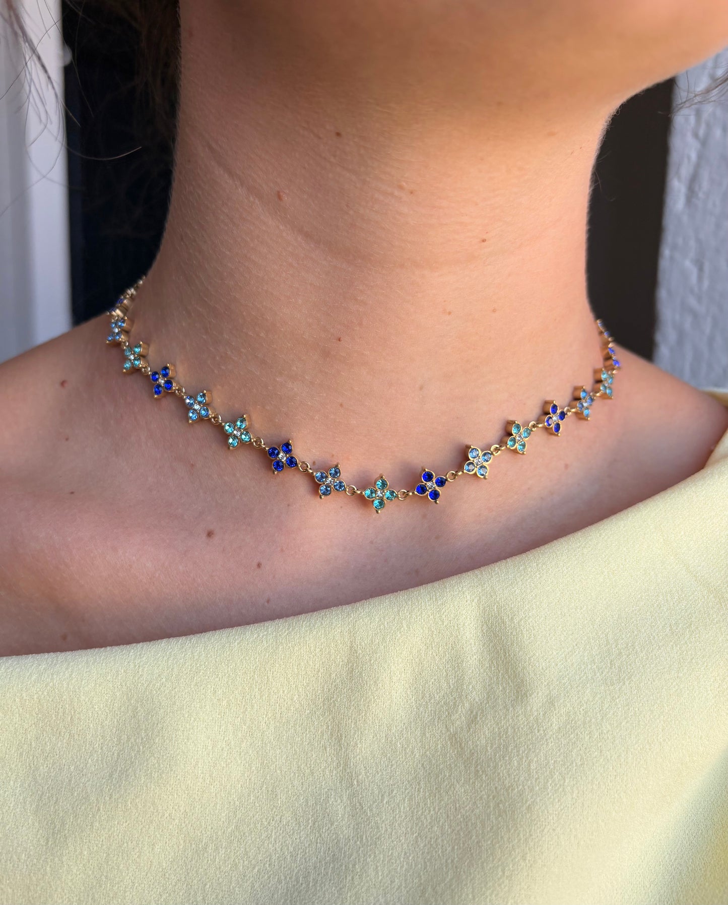 Collier trèfle coloré