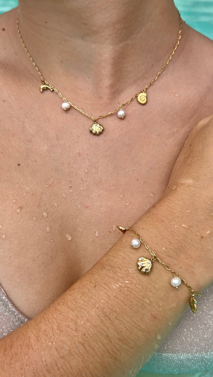 Bracelet fin avec coquillage