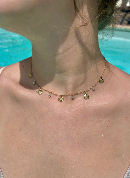 Collier ras de cou soleil