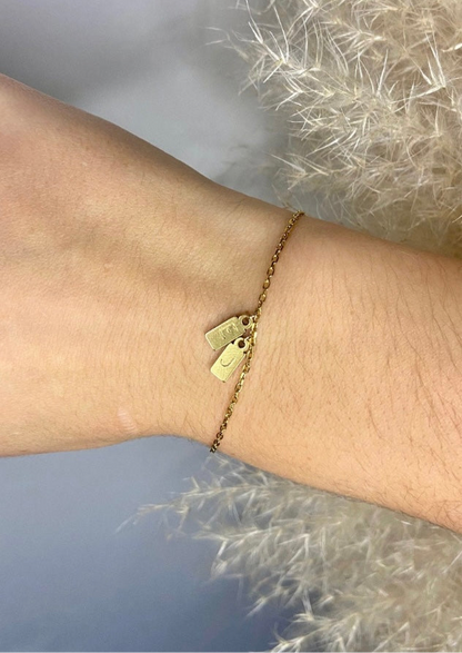 Bracelet lettres estampés