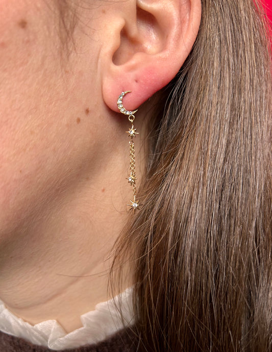 Boucles pendantes étoilée