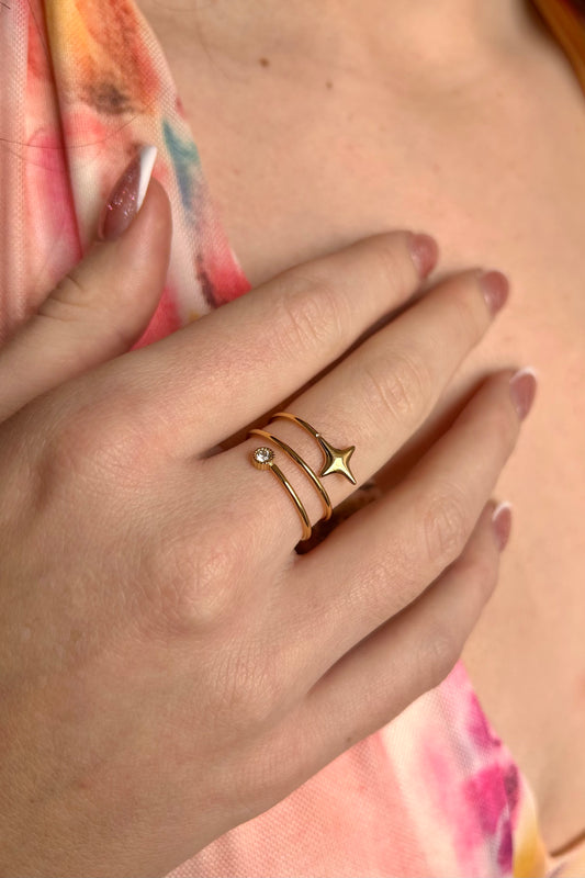 Bague double rang