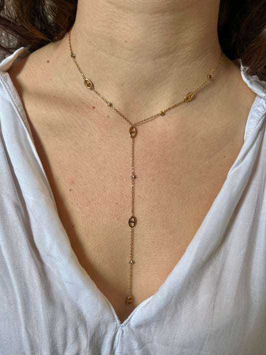Collier y maille marine