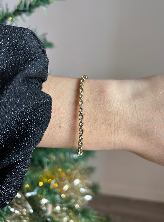 Jonc fin avec strass