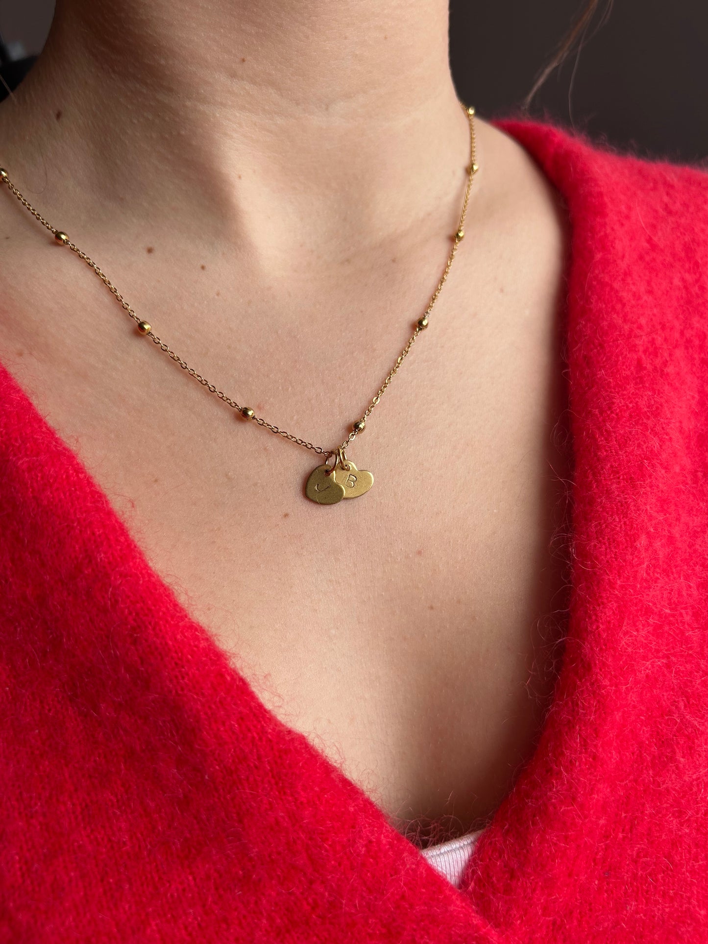 Flacon souvenir & collier estampée