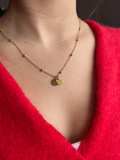 Flacon souvenir & collier estampée