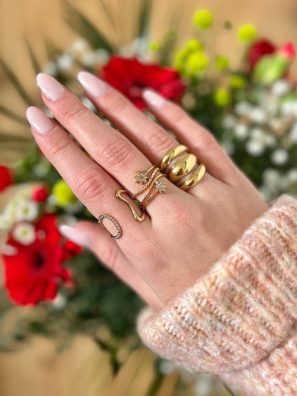 Bague double étoiles