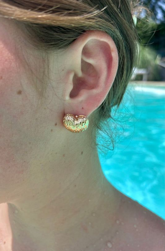 Boucles cœur martelée
