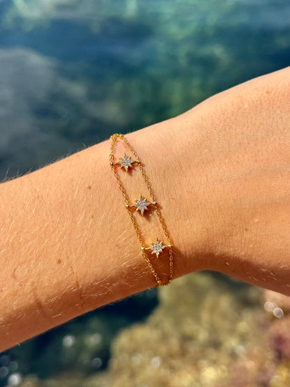 Bracelet triple étoiles