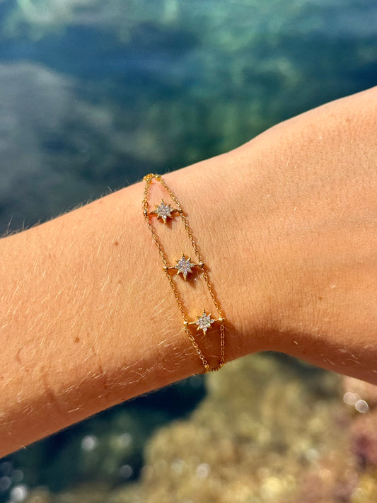 Bracelet triple étoiles
