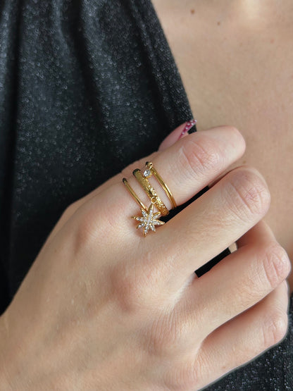 Bague charm étoilée