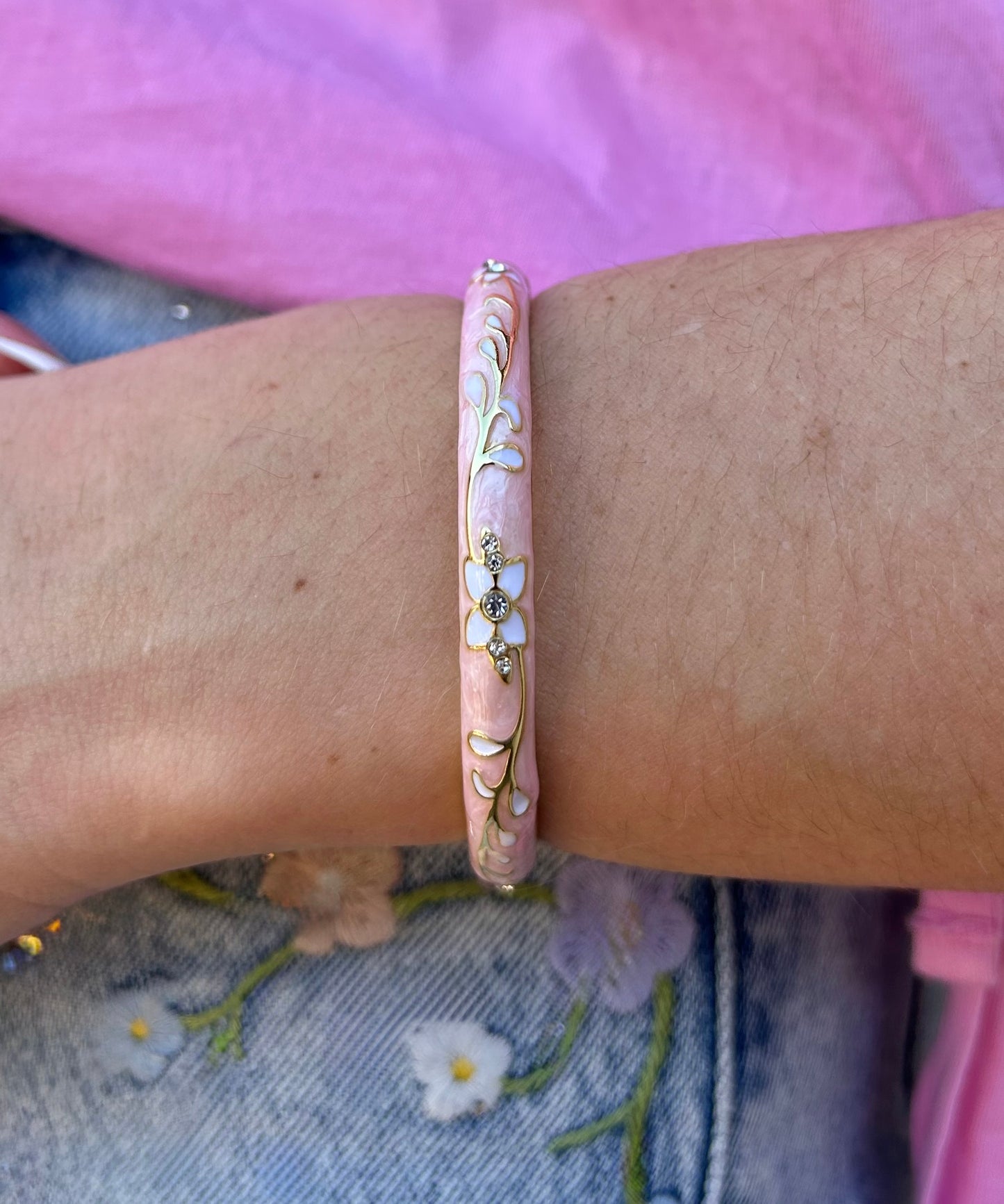 Jonc coloré rose nacré